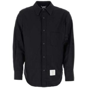 THOM BROWNE 톰브라운 4바 스트라이프 플레인 위빙 울 스냅버튼 셔츠형 자켓 (MJO055A 06146 420)