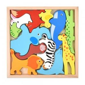 원목퍼즐 오즈토이 목제 발란스 그림맞추기 도미노 퍼즐 동물 6