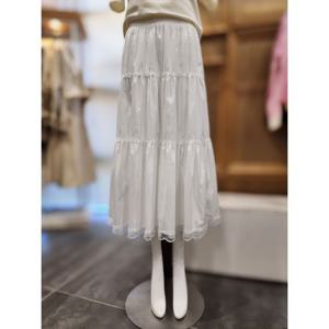 [플라스틱아일랜드]MARIO플라스틱아일랜드 레이스포인트티어드밴딩스커트 PS2WS861