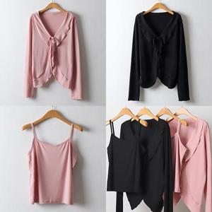 [강물처럼]위쉬몰 DL 프릴가디건나시투피스(J471H310) 빅사이즈