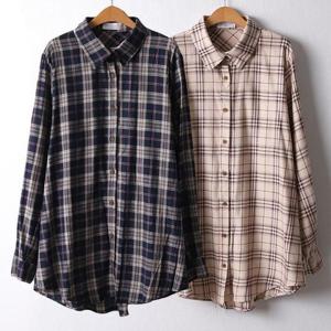 [강물처럼]위쉬몰 DL 스탠다드체크카라남방(F623H310) 빅사이즈