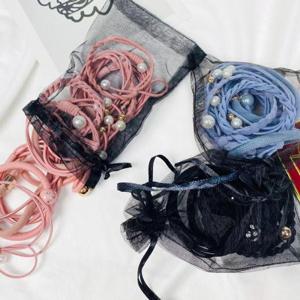 머리고무줄 머리끈 15종 헤어밴드 헤어끈 방울 세트