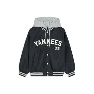 MLB자켓 PQJ 3AJPV0451-50BKS 나일론 앞그래픽 후드탈착 바시티자켓 뉴욕양키스