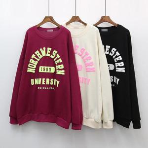 [강물처럼]빅사이즈사랑해요 G133L311 노스텍스트기모맨투맨 PO