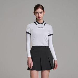 골프티셔츠 골프배색라인카라티셔츠 다운블로우-DBSSTWH2501-1W