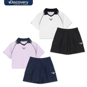 디스커버리키즈 DKAZ25063 여아 카라 반팔티+팬츠 2SET