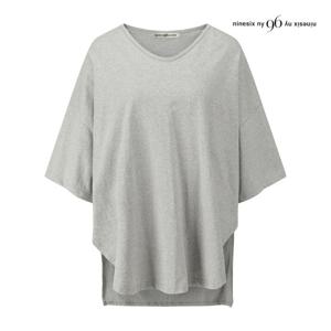 [나인식스뉴욕(영캐릭터)]언발 트임 백 프린팅 티셔츠 NQ2TS021M0