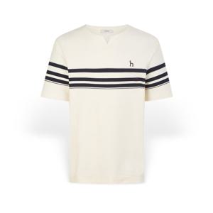 [헤지스] 남성 슬릿넥 컬러블럭 반팔 티셔츠 HZTS6B547CR