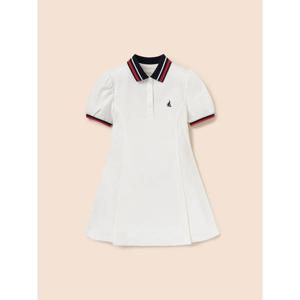 [TAG 89000원][빈폴키즈] 티핑 포인트 반소매 피케 원피스  화이트 (BI6371G021)