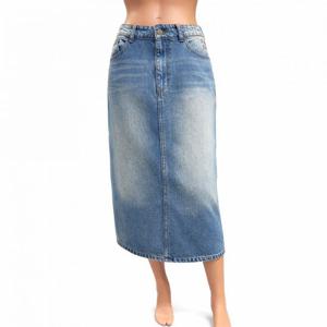지프  여성용 캣브러쉬 롱 데님스커트 (JQ3DSF011)