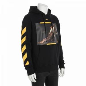 오프화이트 카라바조 디아그 에로우 남성 후드티 블랙 OMBB097C99FLE0141001