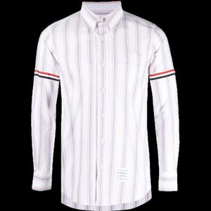 톰브라운 삼선 암 밴드 옥스포드 스트라이프 셔츠 남성 화이트 MWL301A F0352 960