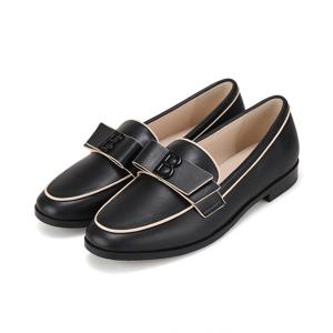 바바라 양가죽 베이직 B로고 장식 여성로퍼 2CM 2종 택1 BBJ154