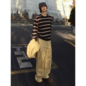 (456321SS1A) [에잇세컨즈] [김경준 PICK] 코튼 핀턱 커브드 치노 팬츠  베이지