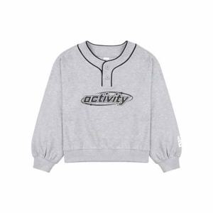 APPLE PINK 스포티 블록코어 맨투맨 APK8T115GSG_GY