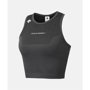 데상트 러닝 소프트 앤 리브드 크롭 슬리브리스 블랙 SQ322RST97 SQ322RST97_BLK0 279198