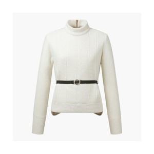 데상트 GOLF 여성 믹스 반집업 니트 DO42WFKPO2 280072