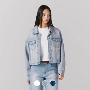 [지오다노/본사] 374516 여 데님 트러커 자켓
