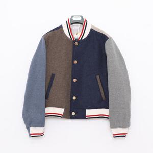 톰브라운 삼선라이닝 펀 믹스 울 봄버 자켓 MJO099F F0069 215