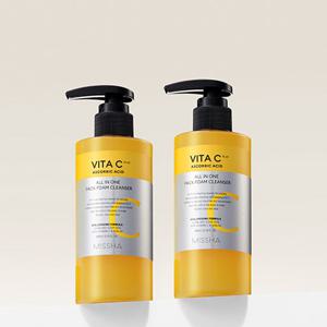 [2개구성][미샤] 비타씨플러스 올인원 팩 폼 클렌저 200ml
