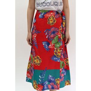 [비꼴리끄(여성)]린넨 프린트 랩 스커트 B242WK6100