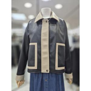 밀스튜디오 세이브존04 인조가죽 배색 라이더 재킷 LQ9LJR108