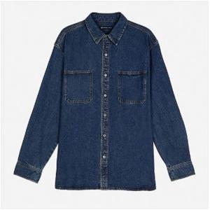 [뱅뱅]공용 투포켓 옆트임 데님 셔츠 (NSKD60)_KG