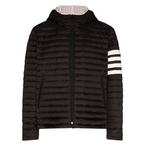 톰브라운 MJD022X 05411 001 사선완장 후드 경량 패딩 블랙 남성 자켓