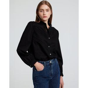 아떼 바네사브루노 여성 24FW 블랙 면 펀칭 레이스 긴팔블라우스 VLBL4D411BK