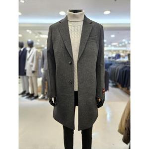 바쏘옴므 세이브존03 바쏘옴므 24F/W 차콜그레이  블렌드 싱글 체스터코트 WSYAG4CA09ACHA