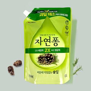 자연퐁 솔잎 주방세제 과일세정제 기름때제거 리필 1.1L 주방세제리필 설거지세제 대용량주방세제