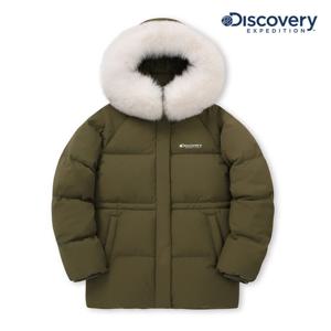 [디스커버리] 카키 여성 켈리 구스 다운 미드 패딩 DWDJ98046-OLD