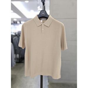 바쏘옴므 세이브존03 바쏘옴므 남자 봄 여름 티셔츠 베이지 PK 카라 반팔 니트 WSAGZ2GW06A