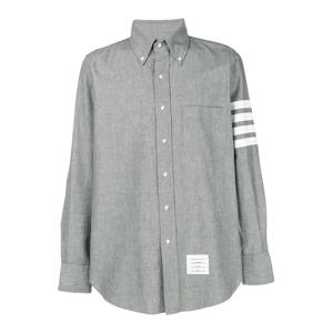 톰브라운 4바 스트라이프 샴브레이 셔츠 미드그레이 MWL272E 00111 035