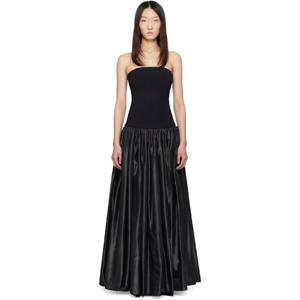 26 SS 코페르니 여성 블랙 뷔스티에 프린세스 맥시 드레스 252325F055000