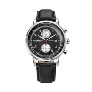 [마션틴트(잡화)][로만손] 본사 정품 카이로스 크르노 남성 가죽시계 RWALHM5BS002WHBK0