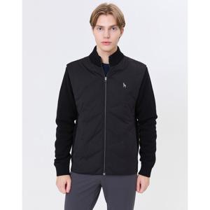 헤지스 골프 남성 24FW 라이브특가BEST스테디셀러하이브리드 경량 패딩 집업니트 (BLACK) WPSW4D907BK