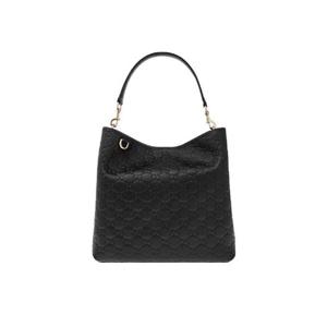 구찌 미디움 GG 엠블럼 버킷백 블랙 815103-AAFDV-1000