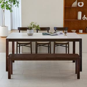 베스트리빙 앨빈 로나 6인 세라믹 식탁세트 1800 (벤치형)