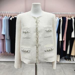 [샤틴]진주장식 배색 트위드쟈켓S243C174A03_JK