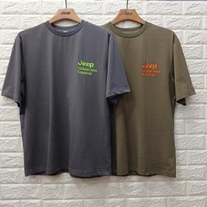 [지프](공용)  네온컬러 프린트 라운드 반팔티셔츠 JP2TSU101_BP