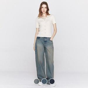 [지오다노]여자 봄/가을 루즈 와이드핏 청바지 데님 팬츠 3컬러 415535