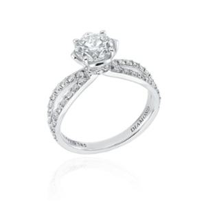 [로이드] 튜더로즈 1캐럿 클러스터 14k 반지 LRD24058D