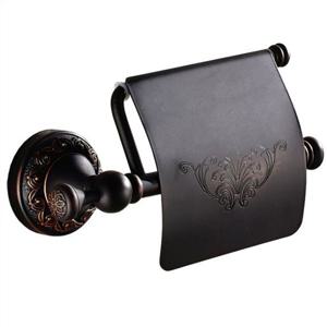 고급 블랙 검정 도금 욕실 휴지걸이