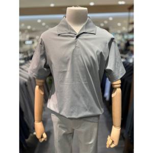 [리얼지오지아][25SS] 남성 그레이 미라쿨 원버튼 반팔 카라티 ADF3TT1901