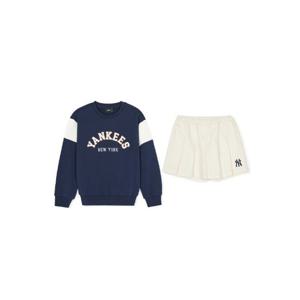 MLB키즈트레이닝세트 NQK 7FS2V0344-50NYS 바시티 여아 맨투맨 우븐 스커트팬츠 세트 뉴욕양키스