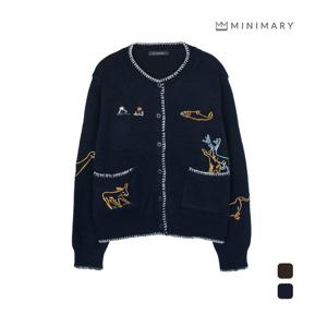 [미니마리] 애니멀자수가디건 (MMA3CD10)