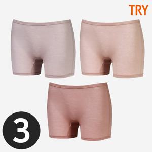 트라이 여성네모팬티 레이온 스판 생리대부착가능 이중덧댐 드로즈팬티 사각