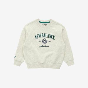 뉴발란스키즈긴팔티 HQK NK9CF1102U-33 ESSENTIAL_로고 포인트 스웨트셔츠 / Oatmeal Melange