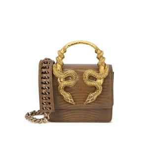 26 SS 로베르토 카발리 스네이크 장식 레더 숄더 백 VWB001PZ119 TP443805150
